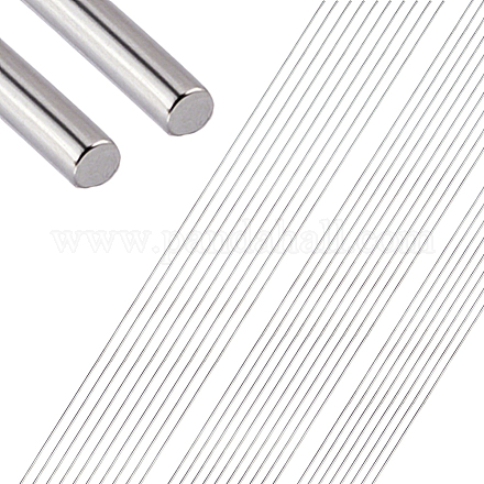 304ステンレス鋼線 ラウンド ステンレス鋼色 1.2mm 17ゲージ 401mm/本 FIND-WH0366-077P-02-1