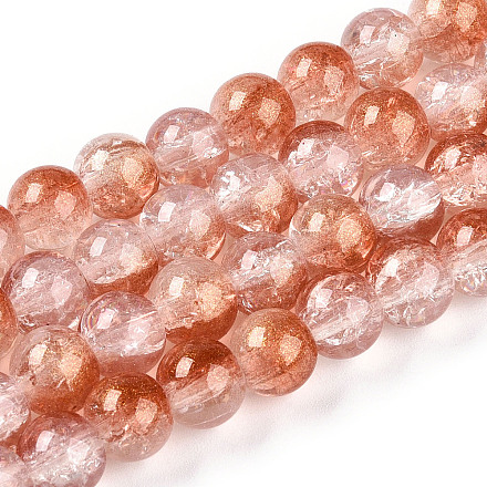 Transparent Crackle Glass Bead Strands GLAA-T025-8mm-02A-1