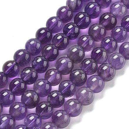 Natural Amethyst Beads Strand GSR6mmC062-2-1
