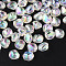 Transparent Acrylic Beads, AB Color Plated, Nuggets, Clear AB, 10.5x10x8mm, Hole: 1.6mm, about 1200pcs/500g