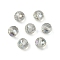 Transparent Electroplate Glass Beads, Faceted, Round, Gainsboro, 10x9mm, Hole: 1.4mm