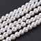 Shell Pearl Bead Strands, Grade A, Round, Seashell Color, 5mm, Hole: 1mm, about 79pcs/strand, 15.5 inch