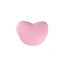 Silicone Beads, DIY Nursing Necklaces Making, Heart, Pink, 17x20mm