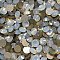 Glass Flat Back Rhinestone, Grade A, Back Plated, Faceted, Half Round, White Opalite, 4.6~4.8mm, about 1440pcs/bag