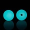 Luminous Silicone Beads, DIY Nursing Necklaces and Bracelets Making, Round, White, 11.5mm, Hole: 2mm