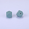 Hexagonal Silicone Beads, Medium Aquamarine, 23x17.5x23mm, Hole: 2.5mm