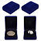 Rectangle Plastic Medal Storage Box, with Sponge, Midnight Blue, 60x76x32mm
