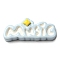 Musical Theme Opaque Resin Cabochons, Word Music, Aqua, 13x30.5x6.5mm