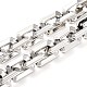 Ccbプラスチックボストンリンクチェーン  長方形  銀  28x21x6mm  39.37インチ（1m）/連&nbsp;AJEW-JB01069-01-1