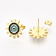 Brass Stud Earrings&nbsp;EJEW-S201-190B-2