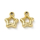 メッキアクリルパーツ  カン付き  スター  黄金メッキ  20x16.5x6mm  穴：2.2mm&nbsp;PACR-Q008-14G-1