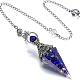 Natural Lapis Lazuli & Resin Hexagonal Pointed Dowsing Pendulums&nbsp;PW-WG7D05E-07-1
