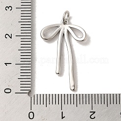 真鍮チャーム  カドミウムフリー＆鉛フリー  蝶結び  プラチナ  25x16x3x2mm&nbsp;KK-R155-08P