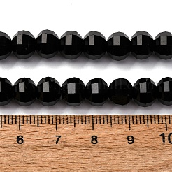 Natural Black Onyx Beads Strands&nbsp;G-P587-D15-03