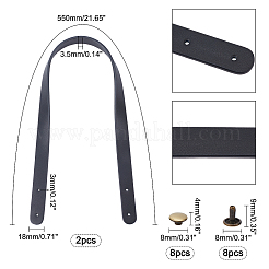 Leather Chain Bag Strap&nbsp;FIND-WH0093-12B