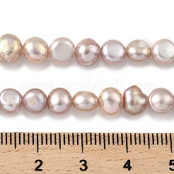 天然養殖淡水パールビーズ連売り  研磨両側  アザミ  5~6mm  穴：0.5mm  約31個/連  6.89''（17.5センチメートル）&nbsp;PEAR-A006-04F