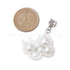 Seed Beads Beaded Charms&nbsp;PALLOY-MZ00347-02