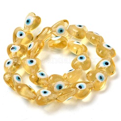 Heart Evil Eye Lampwork Bead Strands&nbsp;LAMP-R119-06