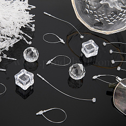 プラスチック値札チェーン2000個  ファスナーハングタグスナップロックピン  透明  83x3.5x4.5mm&nbsp;KY-CY0001-01B-02