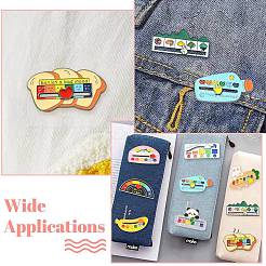10Pcs 10 Styles Mood Social Battery Sliding Enamel Pins&nbsp;JEWB-CJ0001-52