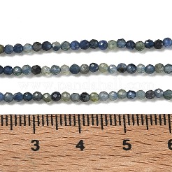 天然カヤナイト/シアナイト/ジステンビーズ連売り  ラウンド  多面カット  2~2.3mm  穴：0.5mm  約187個/連  15.35''（39センチメートル）&nbsp;GG-CBA5A1A-A04-02