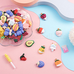 100Pcs 25 Style Opaque Resin Decoden Cabochons&nbsp;CRES-PJ0001-03