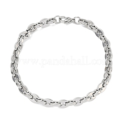6MM 304 Stainless Steel Oval Link Chain Bracelets&nbsp;SA-CBA2696-19P