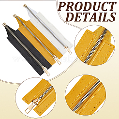 3Pcs 3 Colors PU Leather Zipper Sewing Accessories&nbsp;FIND-CL0001-17