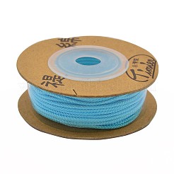 環境に優しい染色ラウンドナイロンコットンストリングスレッドコード  空色  1mm  20ヤード/ロール&nbsp;OCOR-L001-821-501