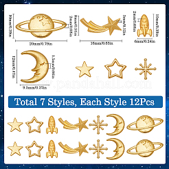 Cosmic Theme Zinc Alloy Cabochons&nbsp;FIND-SC0011-74B