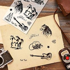 4Pcs 4 Styles PVC Plastic Clear Stamps&nbsp;DIY-WH0619-0017