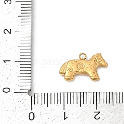 304ステンレスペンダント  馬のチャーム  イオンプレーティング（ip）  14KGP本金メッキ  9x15x2mm  穴：1.5mm&nbsp;STAS-L283-11G