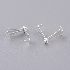 304ステンレススチール製アイスピックピンチベイル  銀  10x11x4.5mm  穴：1.6mm  ピン：1mm&nbsp;STAS-F263-01A-S