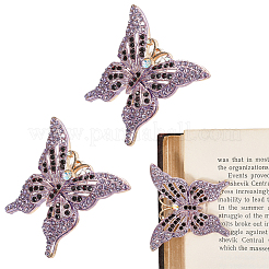 Alloy Rhinestone Plastic Clips&nbsp;HJEW-CP00065