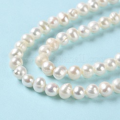 Natural Cultured Freshwater Pearl Beads Strands&nbsp;PEAR-E018-55