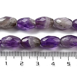 天然石アメジストビーズ連売り  多面カットコメ  12.5x8mm  穴：1.2mm  約16個/連  7.68''（19.5センチメートル）&nbsp;G-P520-C02-01