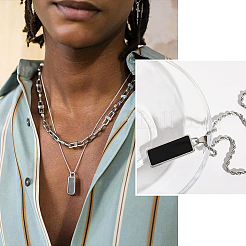 10Pcs 304 Stainless Steel Rope Chain Necklaces for Men Women&nbsp;NJEW-BC0001-07