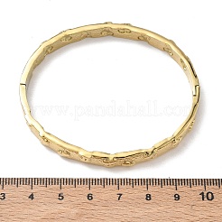 女性用、質感のある304ステンレススチール製ヒンジ付きバングル  チェリー  イオンプレーティング（ip）  長持ちメッキ  ゴールドカラー  内径：2.32x1.93インチ（5.9x4.9cm）&nbsp;BJEW-Z178-04G