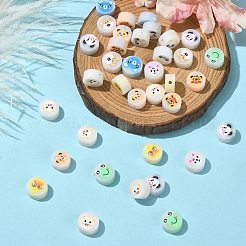 100Pcs Handmade Polymer Clay Beads&nbsp;CLAY-CJ0001-80