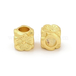 合金ビーズ  カドミウムフリー＆鉛フリー  花  マットゴールドカラー  6x6x6mm  穴：3mm&nbsp;PALLOY-D369-10MG