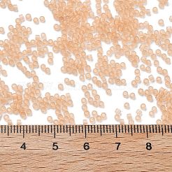 つや消し色ガラスシードビーズ  シリンダー  ライトサーモン  1.6x1.3mm  穴：0.8mm  約60000個/ポンド&nbsp;SEED-H003-06C