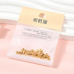 シェグレース真鍮製つぶし玉  コラム  カドミウムフリー＆ニッケルフリー＆鉛フリー  長持ちメッキ  18KGP本金メッキ  4x3x2mm  穴：0.8mm&nbsp;XGR0053G-63G