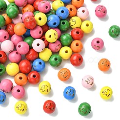 Engraving Wood Beads&nbsp;WOOD-CJZ0001-02