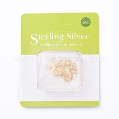 18KGP本金メッキスターリングシルバーピアスフック  15mm  穴：1.5mm  ピン：0.7mm&nbsp;STER-K015-H124-G