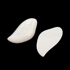 不透明樹脂デコデンカボション  葉  ホワイト  19.5x10x4mm&nbsp;CRES-I036-14D