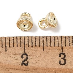 真鍮ビーズキャップペンダントベイル  グローブガラスバブルカバーペンダント用  14KGP本金メッキ  5x4.5mm  穴：1.2mm&nbsp;KK-P284-15G-02