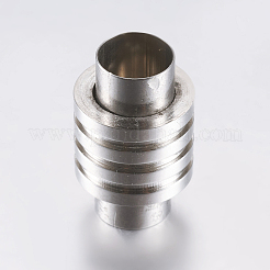 変色しにくい304ステンレススチール製のマグネット留め具と接着端  コラム  ステンレス鋼色  16x10mm  穴：6mm&nbsp;STAS-K157-68P