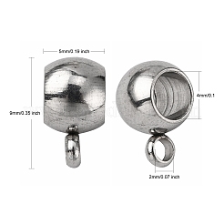 Tarnish Resistant Rondelle 304 Stainless Steel Tube Bails&nbsp;STAS-N037-01