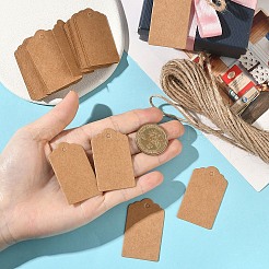 100Pcs Kraft Paper Flower Head Gift Tags&nbsp;CDIS-YW0001-25