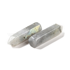天然ラブラドライトの尖ったペンダント  多面カット  弾丸  30~33x8~9mm  穴：1.4~1.6mm&nbsp;G-D460-01H
